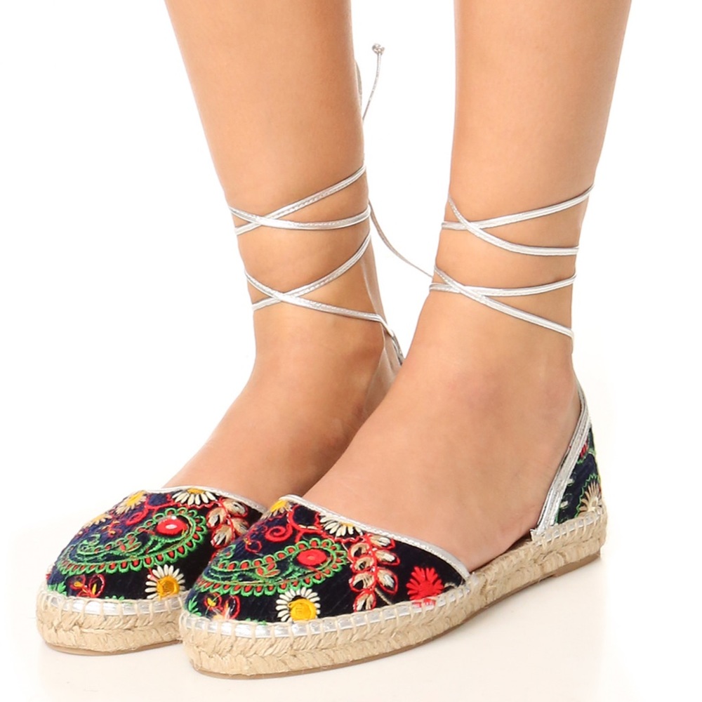 Frances Valentine Jane Espadrille Sandals Sz 7